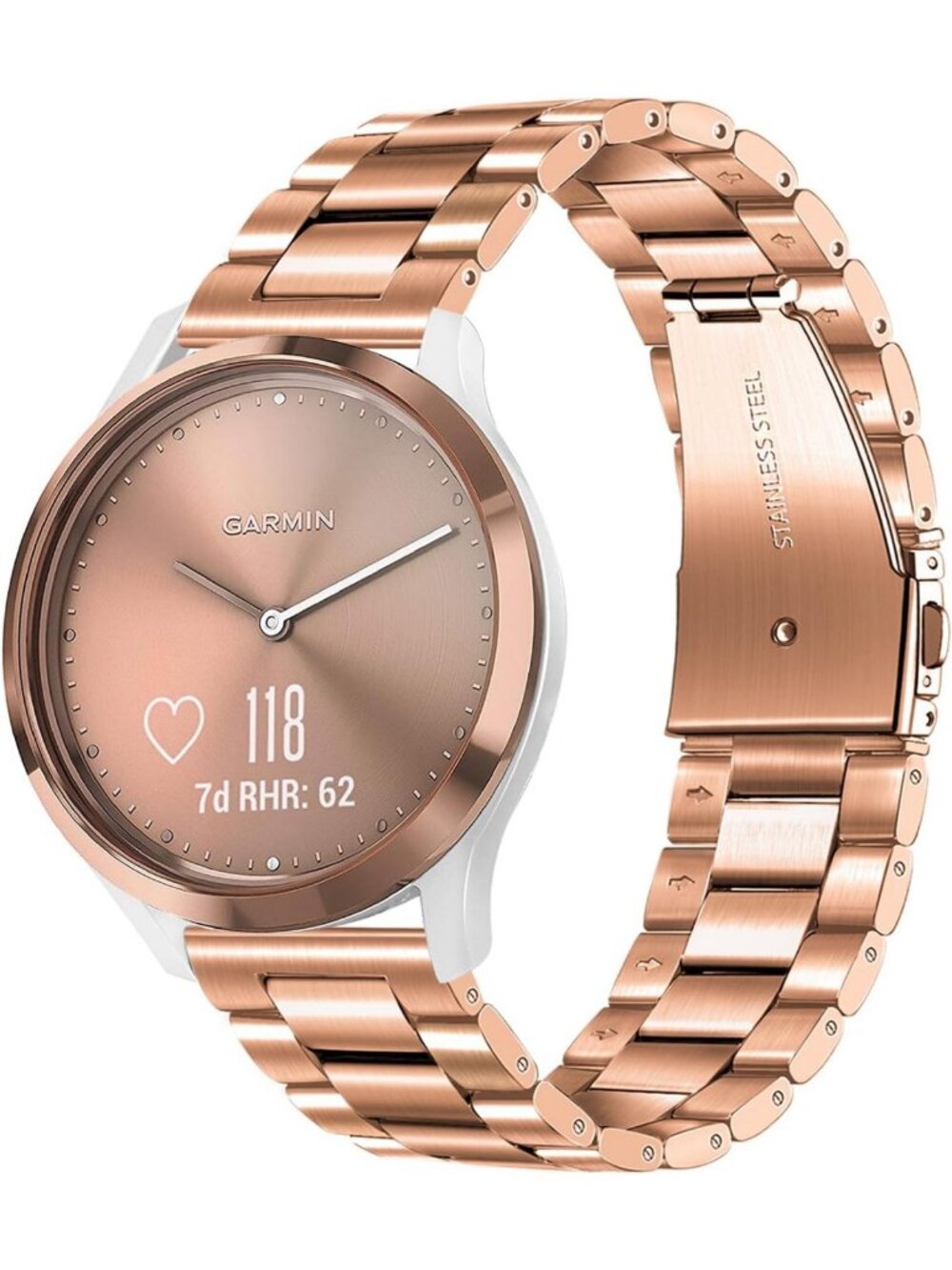 Stylish 20mm Stainless Steel Watch Band for Garmin & Vivoactive Smartwatches